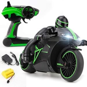 Speedy Race Lightning Remote Control Motorcycle w/ Rider Patrol Gyro Balanced Tilt