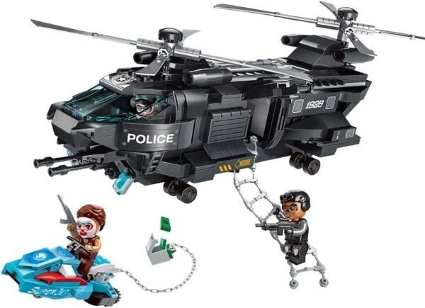 YeoMark SWAT Police Coast Guard with Cops and Robbers Figures Building Set,