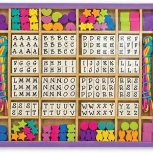 Melissa & Doug Wooden Stringing Beads Kit Toy Fun Kids