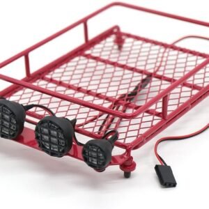 WishRing RC 110 Roof Luggage Rack LED Light Bar Wrangler Tamiya CC01