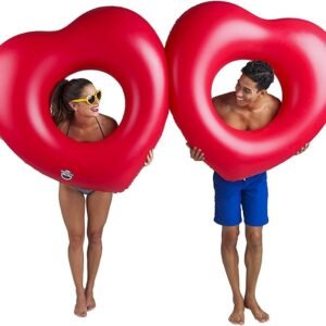 BigMouth Inc Giant Double Heart Multi-Person Pool Float, Perfect for 2 People,