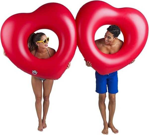 BigMouth Inc Giant Double Heart Multi-Person Pool Float, Perfect for 2 People,