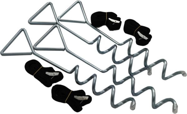 ZhenT Trampoline Anchors Kits,Heavy Duty Tie Down System,Set of 4,Give a Greater