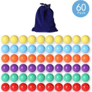 Laviesto 60 Pcs Game Replacement Balls for Chinese Checker, 5/8 Inch Solid
