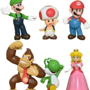 MAOMIA 6 Pcs Super Mario Brothers Birthay Cake Toppers, Super Mario Bros