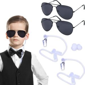 Omigga 4 Pieces Playing Cosplay Toy Espionage Gadgets Toy Include Earpiece and