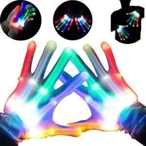 Light Up LED Skeleton Hand Gloves Halloween Toy Autbye 2019 Enhanced Edition