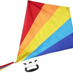 WISESTAR Large 47 Diamond Rainbow Kite for Kids and Adults with 164FT