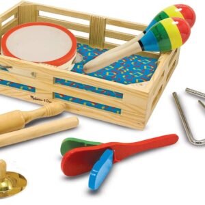 Melissa & Doug Band-in-a-Box Clap Clang Tap Musical Instruments Various Instruments, Wooden