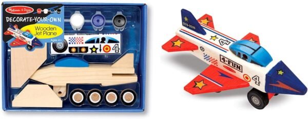 Melissa & Doug Decorate-Your-Own Wooden Jet Plane Kit Toy Fun