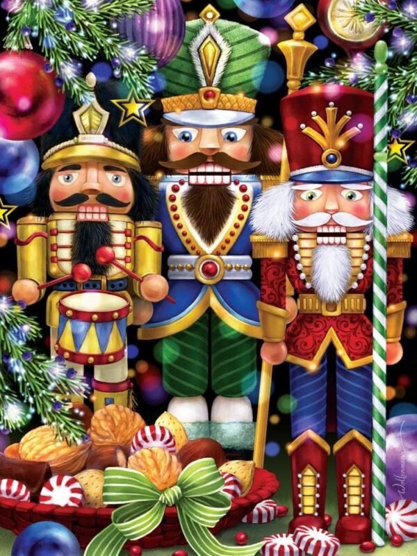 Three Nutcrackers Christmas Jigsaw Puzzle 550 Piece Kit Toy Fun