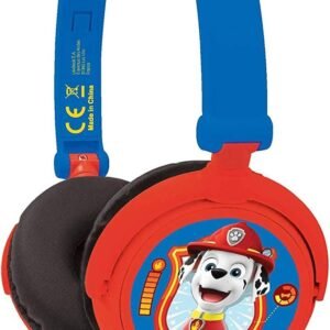 Lexibook Paw Patrol Chase Marshall Stereo Headphone,Safe Volume, Foldable and Adjustable, Blue/red,