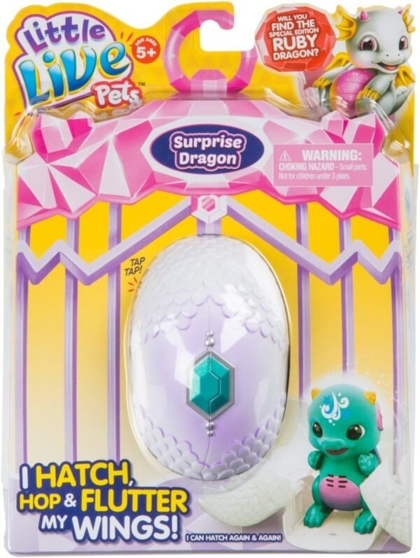 Little Live Pets Surprise Dragon Single Pack Childrens Toy, Blue/Green