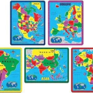 A Broader View 659 Continent Puzzle Combo Pack 171 Pieces in 5