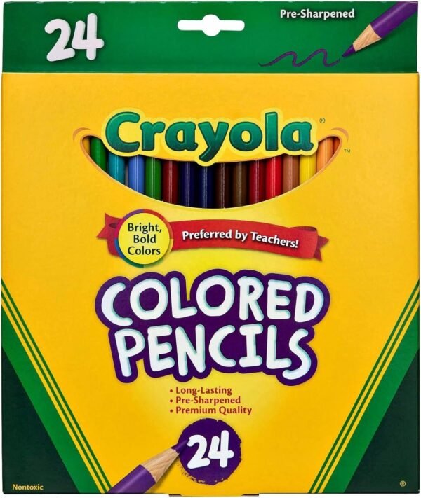 Crayola Colored Pencils, Coloring Supplies, 24 Count Kit Toy Fun