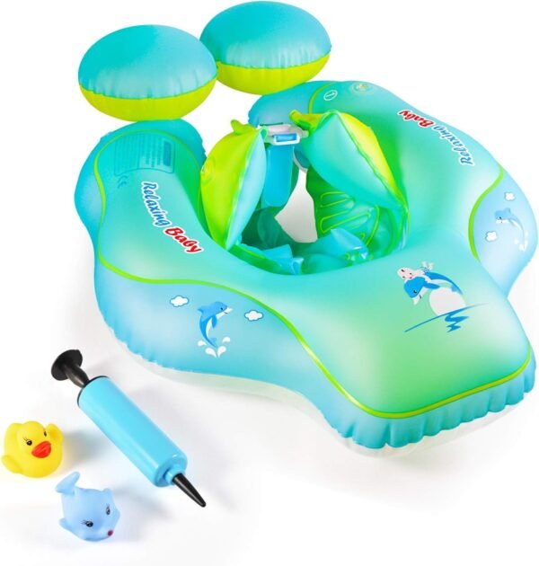 Baby Swimming Float Ring-nflatable Neck Pool Floats with Safe Bottom Support Children