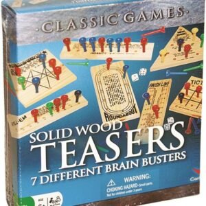 Solid Wood Brain Teasers - 7 Different Brain Busters Kit