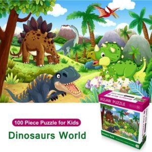Viapeu 100 pcs Jigsaw Puzzle for Kids Age 3+ Dinosaur Puzzle Preschool
