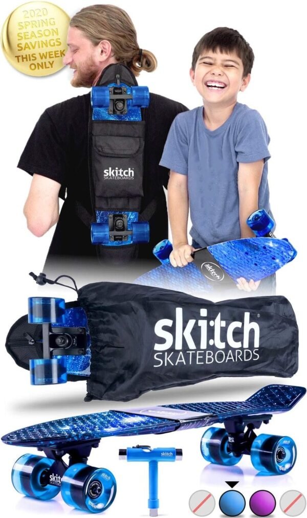 SKITCH Complete Skateboard Gift Set for All Ages with 22 Inch Mini