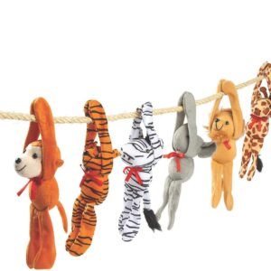 Fun Express Plush Long Arm Zoo Animal Toys 12 Pieces