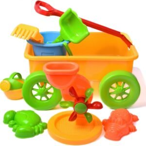 FUN LITTLE TOYS Beach Wagon Toys Set for Kids, Sand Toys Kids