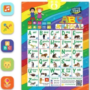 Toddler Learning Toys Ages 3-5 - Interactive Alphabet Wall Poster for Learning