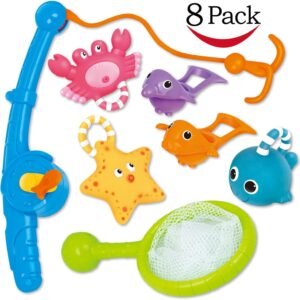 Bath Toy, Fishing Floating Squirts Toy and Water Scoop with Organizer Bag8