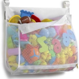 Tenrai Clever Zippered Mesh Bath Toy Organizer, Multiple Ways to Hang, Extra