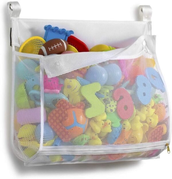 Tenrai Clever Zippered Mesh Bath Toy Organizer, Multiple Ways to Hang, Extra