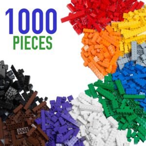 1000 Piece Building Bricks Set- 10 Classic Colors Guaranteed Tight Fit, Compatible