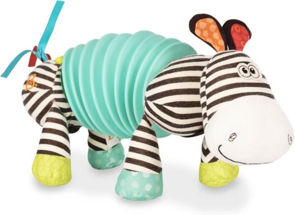 B. toys Musical Accordion Zebra Plush Sensory Toy Non-Toxic Kit