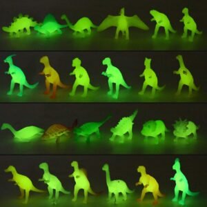 Yeonha Toys 80 Piece Glow in Dark Mini Dinosaur Toy Set24 Style,