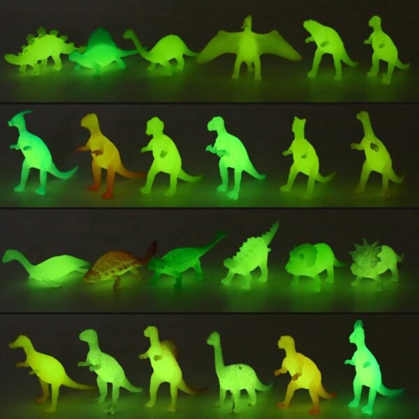 Yeonha Toys 80 Piece Glow in Dark Mini Dinosaur Toy Set24 Style,
