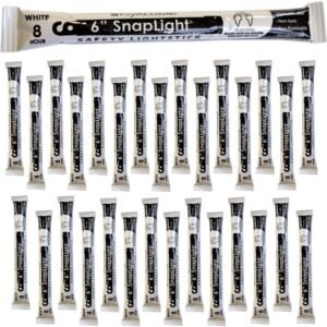 Cyalume SnapLight White Light Sticks 6 Inch Industrial Grade, High Intensity Glow