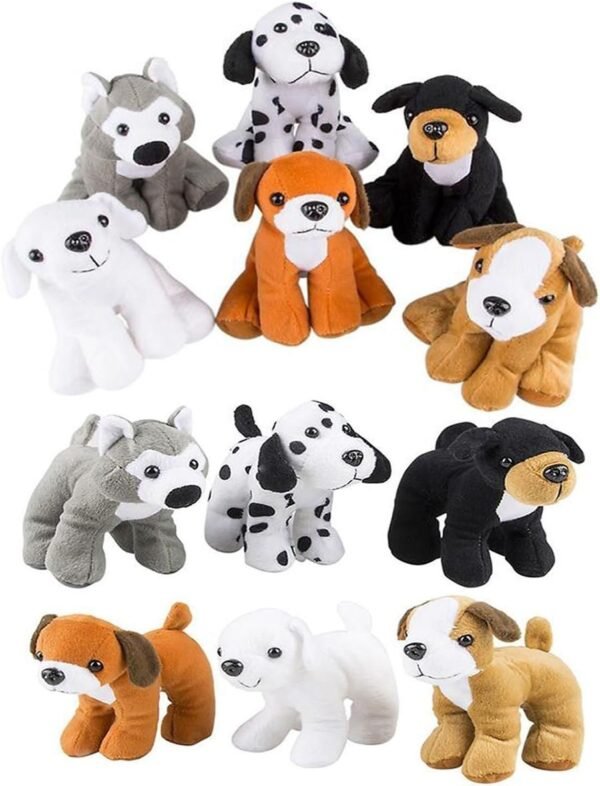4Es Novelty Stuffed Plush Soft Dogs Animals Puppies Bulk Party Favor, Large