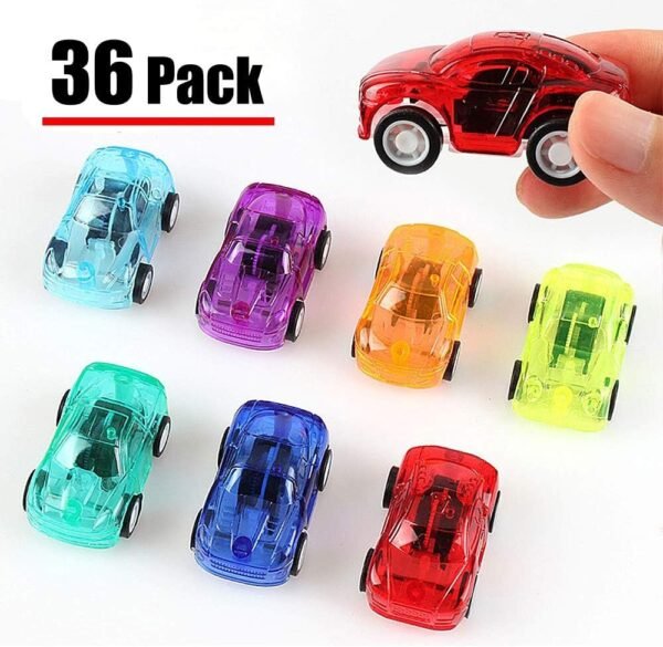 36 Pack Pull Back Car Set of Toy Cars Party Favor for