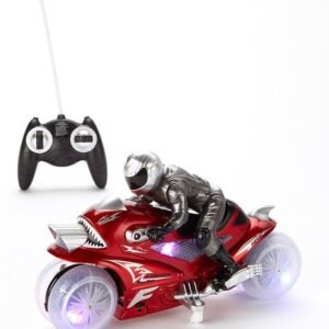 Mindscope Hovercycle Red 27 MHz Remote Control RC Stunt Performing Light Up