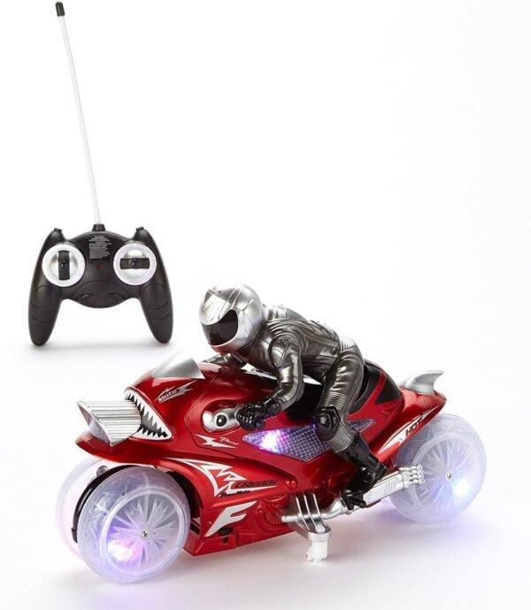 Mindscope Hovercycle Red 27 MHz Remote Control RC Stunt Performing Light Up