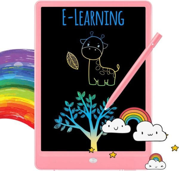 TEKFUN LCD Writing Tablet Doodle Board, 10inch Colorful Drawing Tablet Writing Pad,