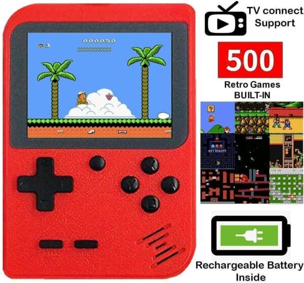 DigitCont Retro Game Console Mini Game Pocket Game Player with 500 Classic