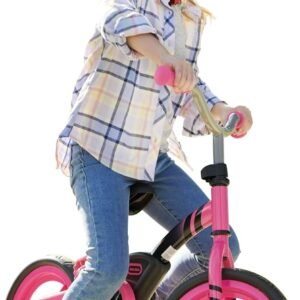 Little Tikes My First Balance-to-Pedal Bike with Fold in Pedals, 2-in-1, Pink,
