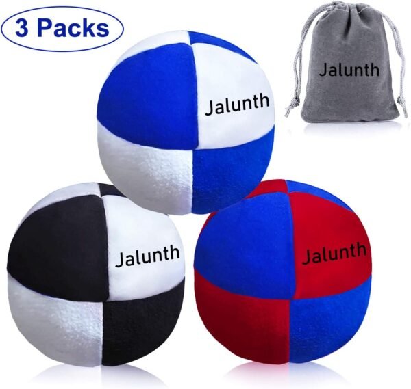 Jalunth Hacky Sack Footbag Balls Juggling Balls for Beginners & Professional Kids