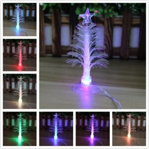Elloapic Colorful Fiber Optic Christmas Tree with Multi-Color LED Flash Light USB