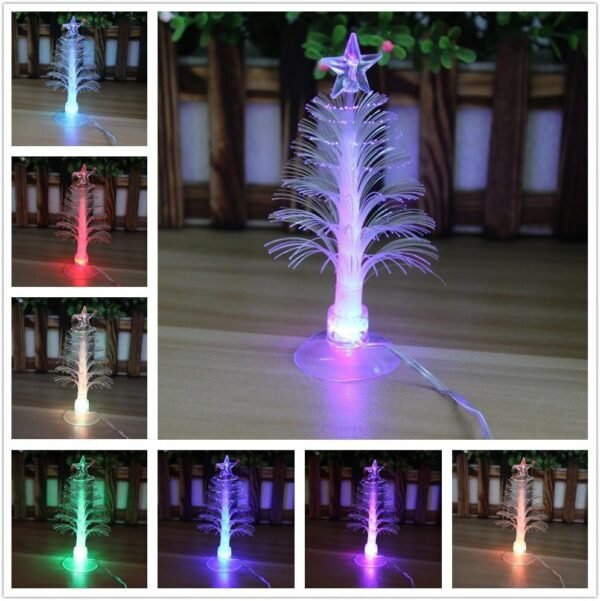 Elloapic Colorful Fiber Optic Christmas Tree with Multi-Color LED Flash Light USB