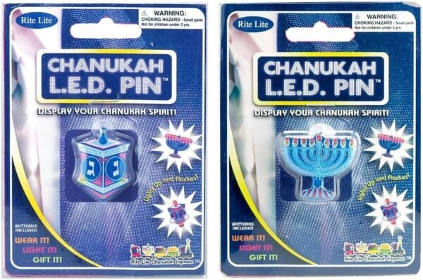 Rite Life Chanukah Flashing Led Pin Kit Toy Fun Kids
