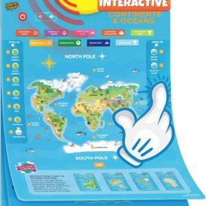 Interactive World Map for Kids - Set of 5 Electronic Talking Posters
