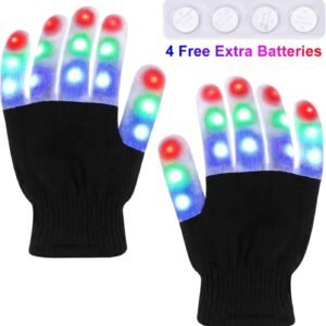 TOBEHIGHER Children LED Gloves - LED Finger Light Gloves, 3 Colors 6