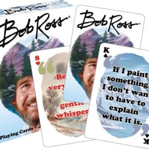 Aquarius Bob Ross Quotes Multi Image Playing Cards Deck,Multicolor,3 Kit