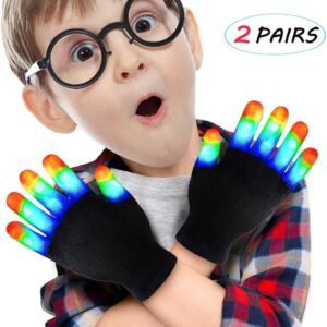 VAZILLIO LED Kids Light Up Gloves, Christmas Birthday Gifts for Boys Girls