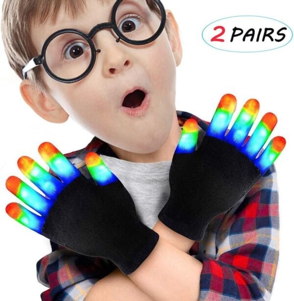 VAZILLIO LED Kids Light Up Gloves, Christmas Birthday Gifts for Boys Girls
